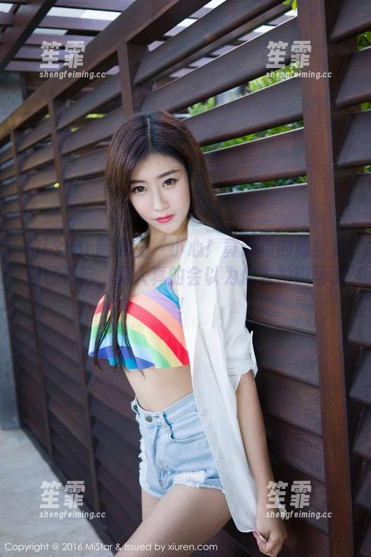 MiStar魅妍社 - 小心！黄歆苑的豹纹美图已开启，别人真的会以为你去拍斑马了！