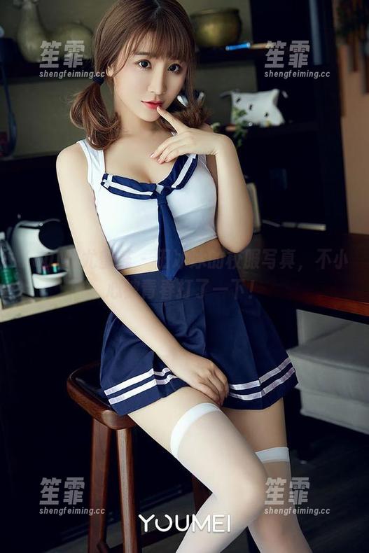 YouMi尤蜜荟 - 田冰冰的校服写真，不小心被青春打了一下！