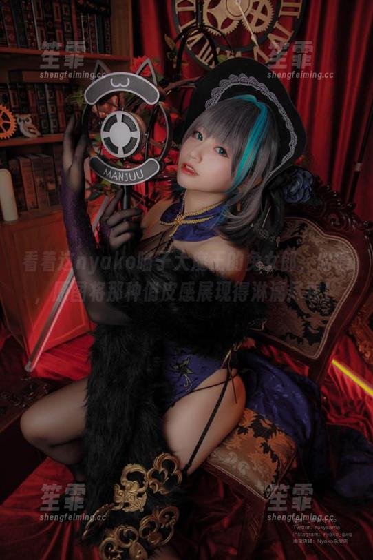 看着这nyako喵子大魔王的兔女郎，哈哈，原图将那种俏皮感展现得淋漓尽致！